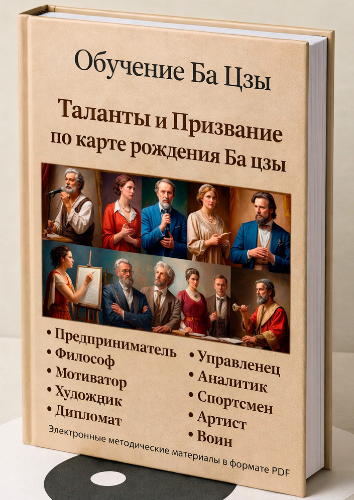 Электронная книга Таланты и призвание по карты рождения Ба Цзы
